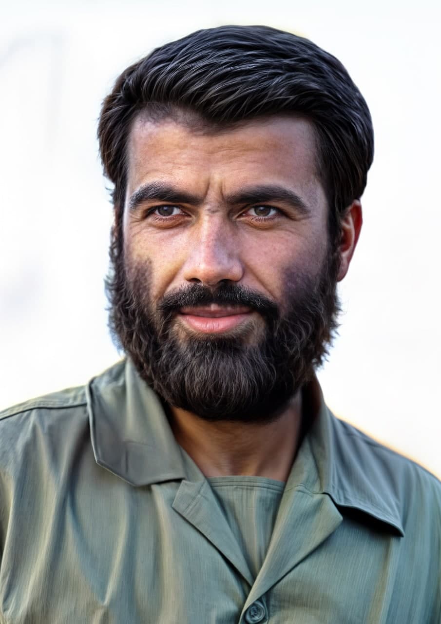 تصویر بازسازی شده باکیفیت از شهید کاظم نجفی رستگار